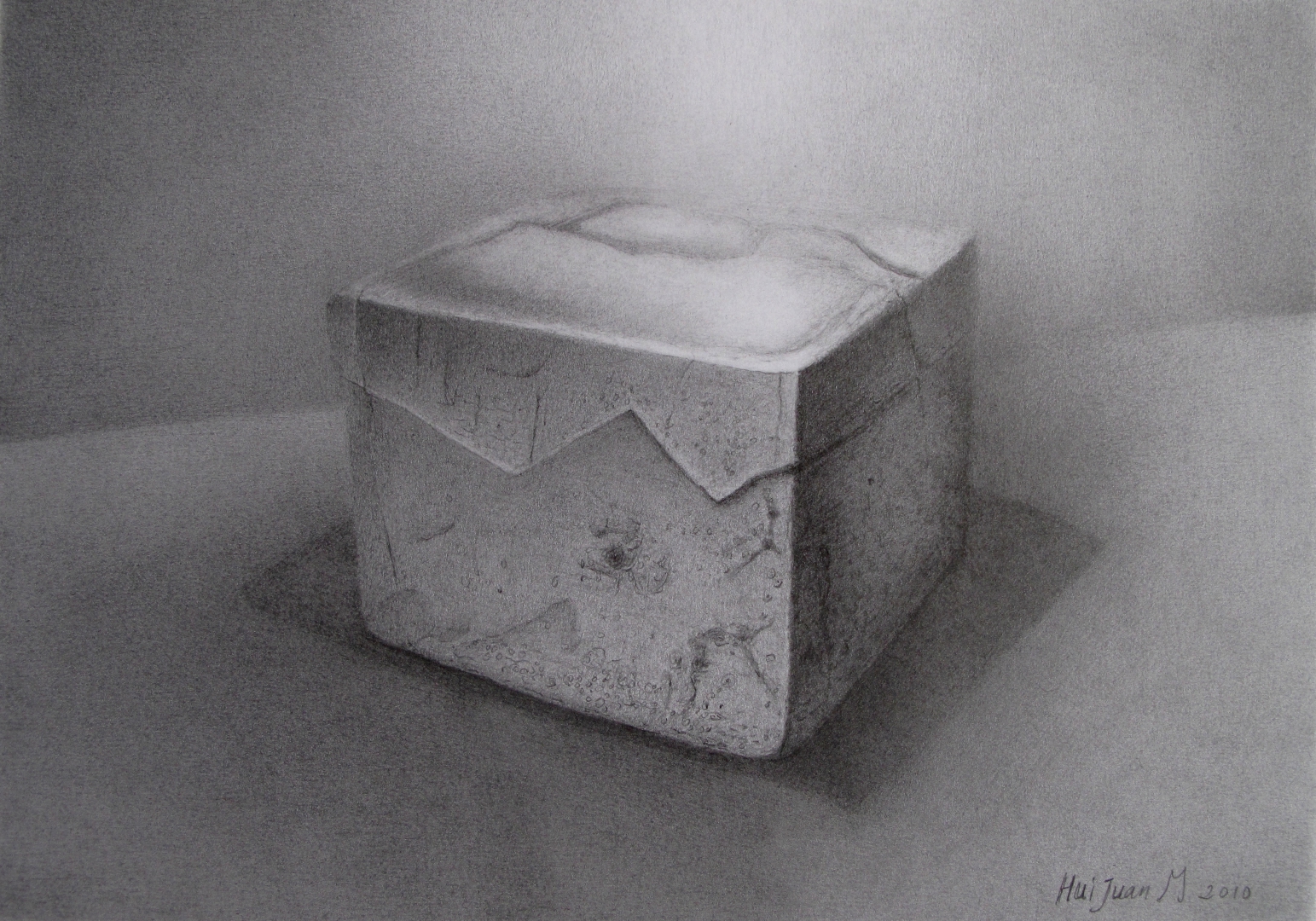 10, 陶艺盒 32x42 铅笔素描 2010