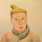 1,Warrior 兵俑50x50. 2013, Oil on canvas 麻布油画