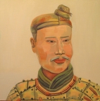 2,Warrior 兵俑50x50. 2013, Oil on canvas 麻布油画