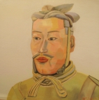 7,Warrior 兵俑50x50. 2013, Oil on canvas 麻布油画