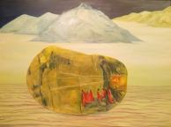8，Red figure 红衣人 86x116-2016, Oil on canvas 麻布油画