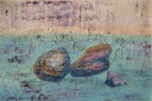 10,Stone 石头系列48x72.2008, Monotype 独幅版画