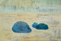 9,Stone 石头系列48x72.2008, Monotype 独幅版画