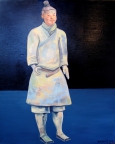 14，In the Blue 在蓝色中 75x62.2013-Oil on canvas 麻布油画