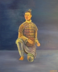 16，Out of the Darkness. 冲出黑暗.76x62.2012, Oil on canvas 麻布油画