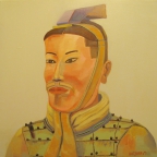 4,Warrior 兵俑50x50. 2013, Oil on canvas 麻布油画